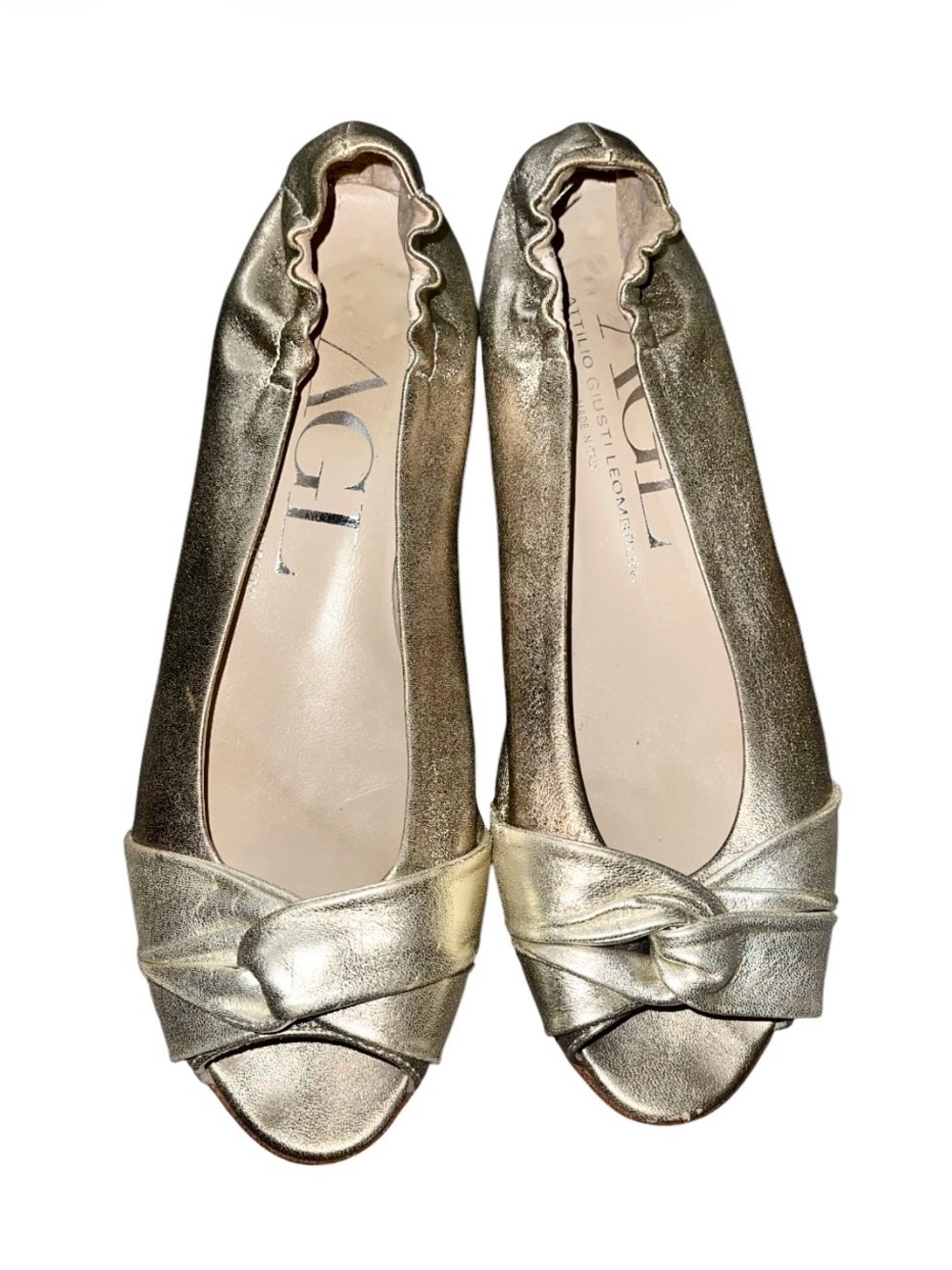 AGL Peep-Toe Knot Shoes